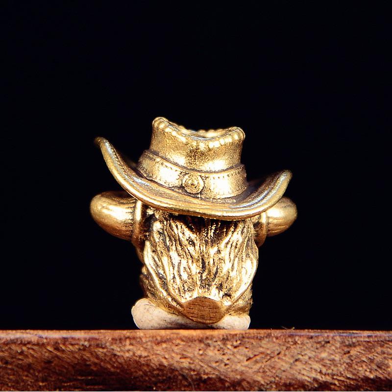 Brass Vintage Ox Head Knife Pendant Paracord Crafting Outdoor Gear Decor DIY Accessory