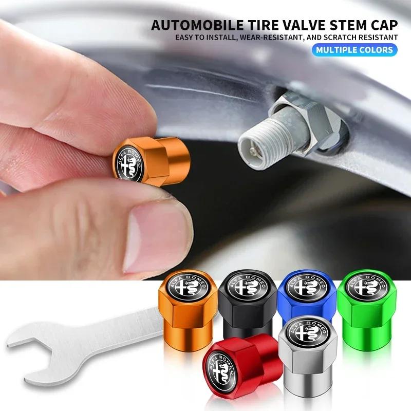 trbdm9 for Car Tire Hexagon Valve Cap Bolt Type Dustproof For Alfa Romeo 159 147 156 166 Giulietta Giulia Mito Stelvio Brera Spider