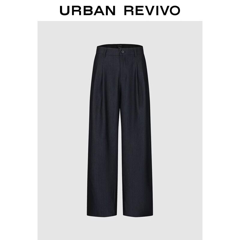 UR 2026 Women s Summer Pleated Wide-Leg Denim Trousers 27