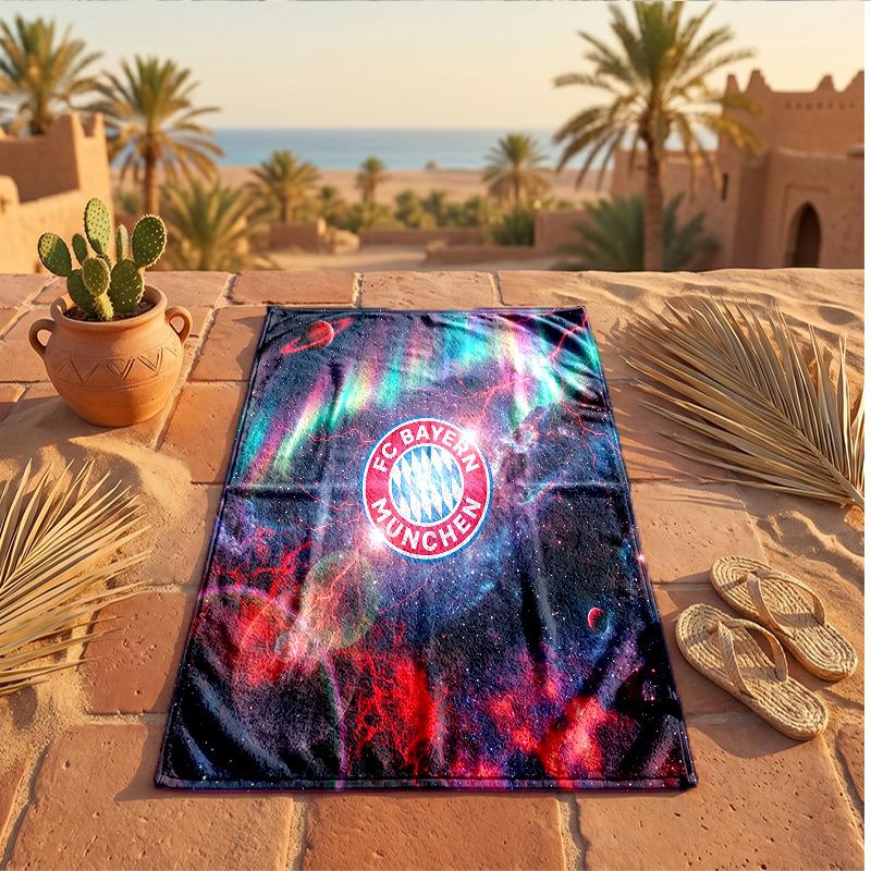 FC Bayern München Print Mikrofaser Strandtuch Schnelltrocknend Saugfähig Großes Handtuch für Strand Schwimmen Reisen