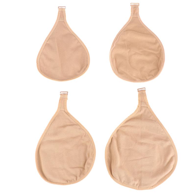 Portable Soft Breathable Cotton Breast Prosthesis Protective Pocket Hook Case For Mastectomy Fake Breast Care Bags