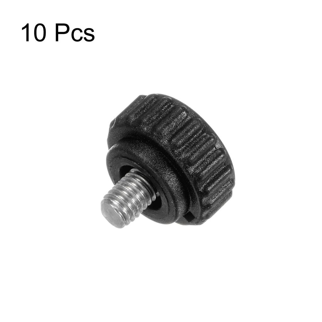 uxcell 10pcs Knurling Clamp Knob Thumb Screw M6 x 8mm Metric Male Thread 22mm
