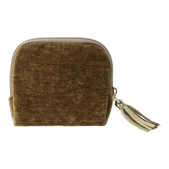 Small Travel Jewelry Case 5 Compartments Portable Mini Jewelry Box with Tassel Zipper Soft Velvet Organizer Pouch for Rings Bracelets Bangles Cards