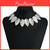 Leaf Necklace Metal With Fringe Design For Teen Fashion And Party Accessories