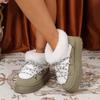 Fashion Fashion Cross Strap Decoration Short Plush Snow Boots Women 2025 Winter Faux Fur Round Toe Botas Soft Thick Bottom Boots