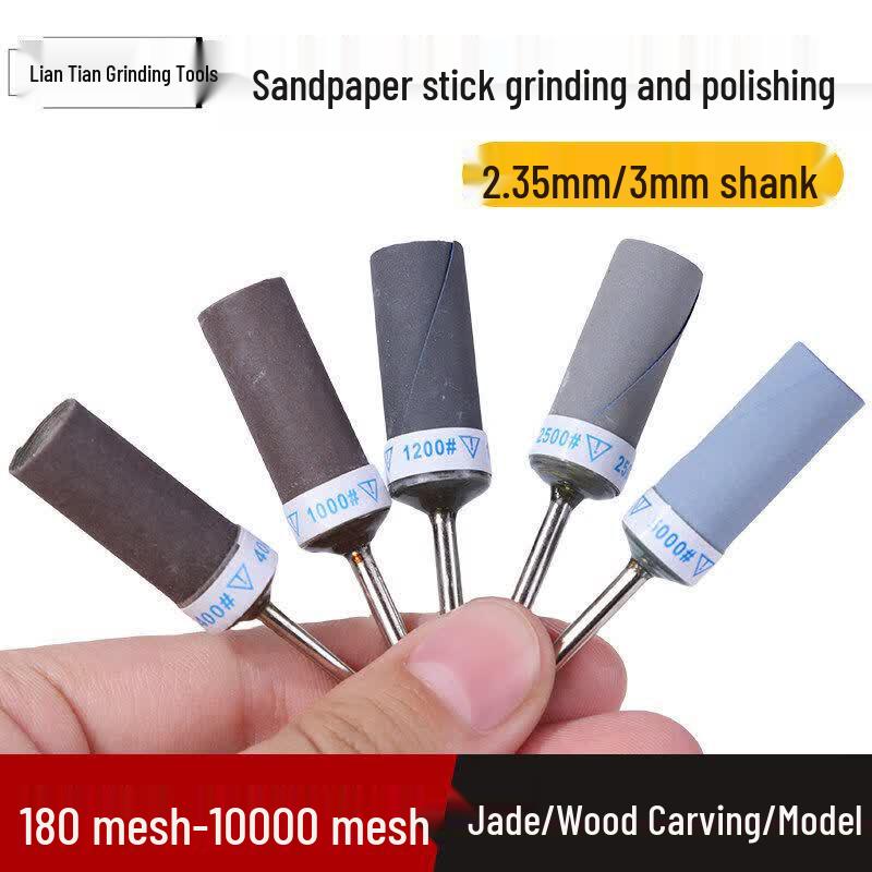 Sanding Stick with Sandpaper for Metal, Jade, Woodworking, and Polishing.