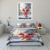 Cute Piglet In Bubble Bath Bedding Duvet Cover Set  (1*Duvet Cover 2*Pillowcases, Without Duvet Insert)