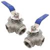 Jucheng 304 Stainless Steel Manual 3-Way Ball Valve