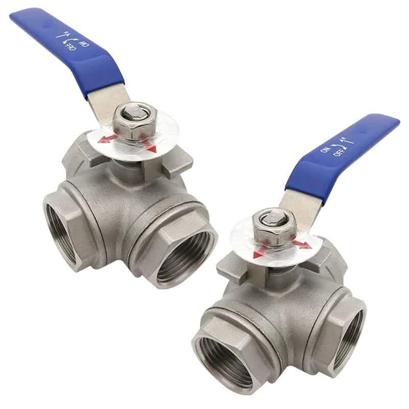 Jucheng 304 Stainless Steel Manual 3-Way Ball Valve