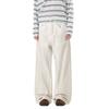 American Hip-hop Dirty Dyed White Jeans Men's Floor Trousers
