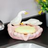 High-end Soap Tray Cartoon Soap Dish Drain Rack Decorative Duck Soap Holder  Toilet
