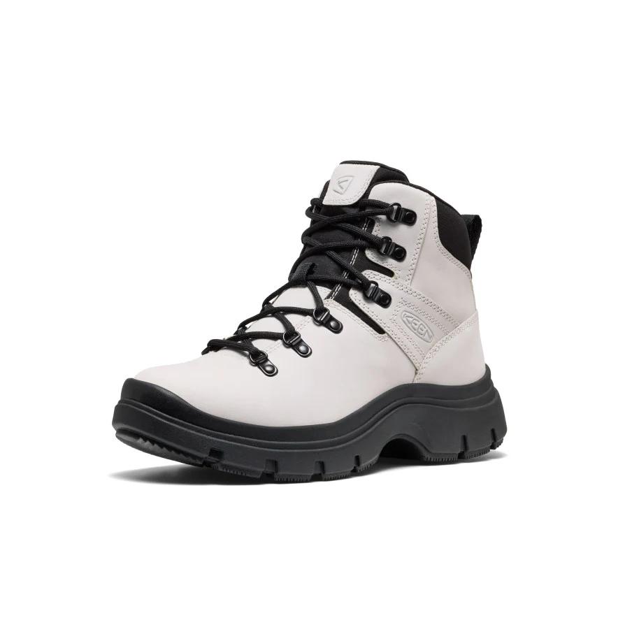 Keen Kosa Leather Breathable, Waterproof, And Abrasion Resistant Cushioning Crew Outdoor Boots Women s White Black 1031529 36