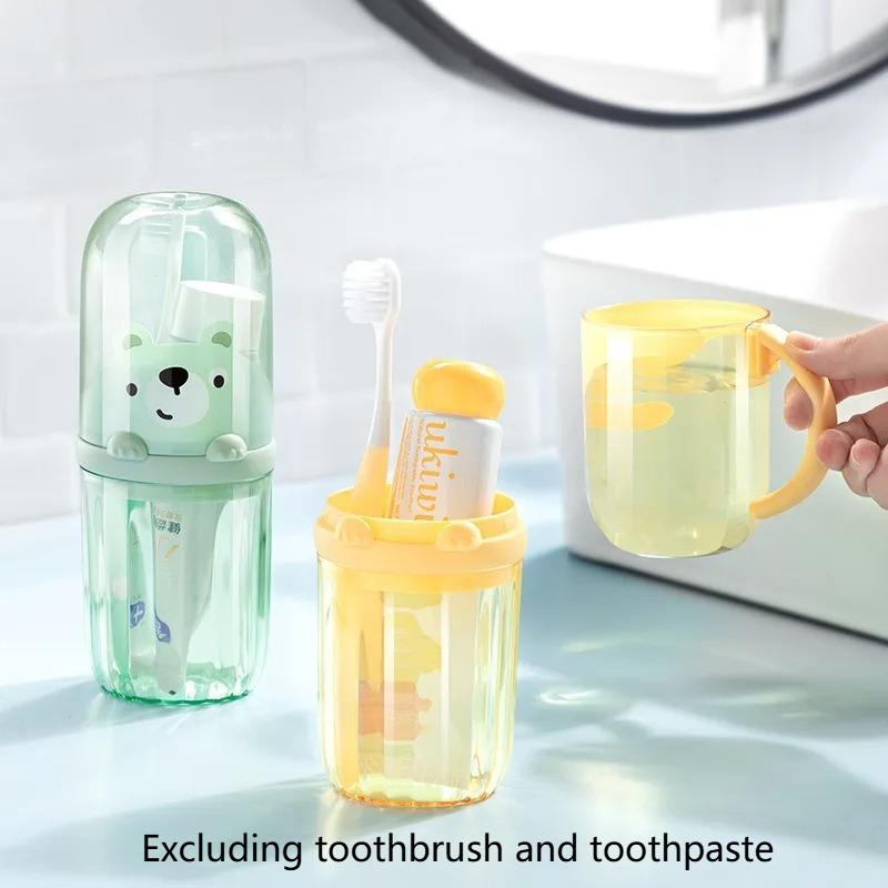 1/2pcs Travel Mouthwash Cup, Brushing Cup, Toothbrush Cup, CHILDREN'S Set, Portable Home Washing and Toothpaste Storage