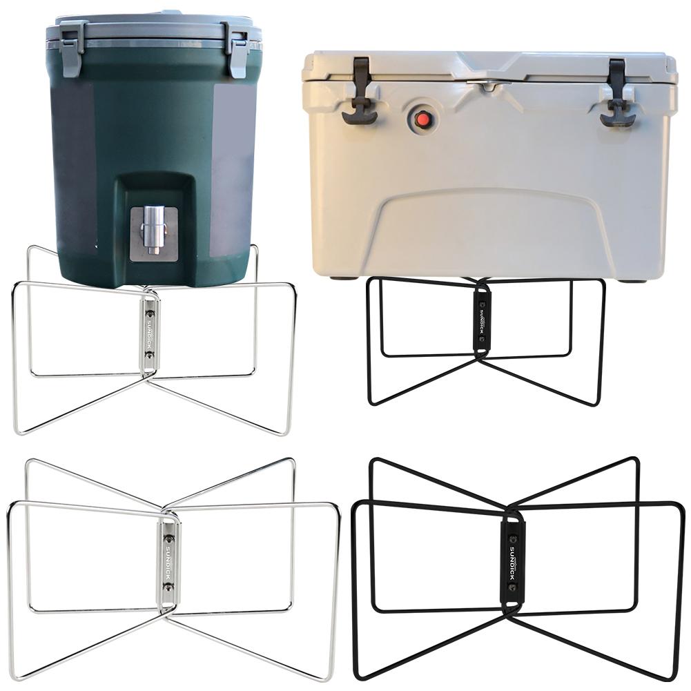 Camping Folding Cooler Stand Frame Foldable Travel Backpacking Bucket Support Stainless Steel for Cooking Fishing Picnic Outdoor