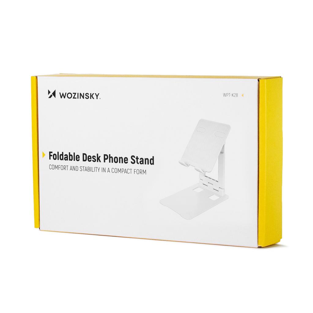 Stand holder desk stand for phone tablet foldable - white
