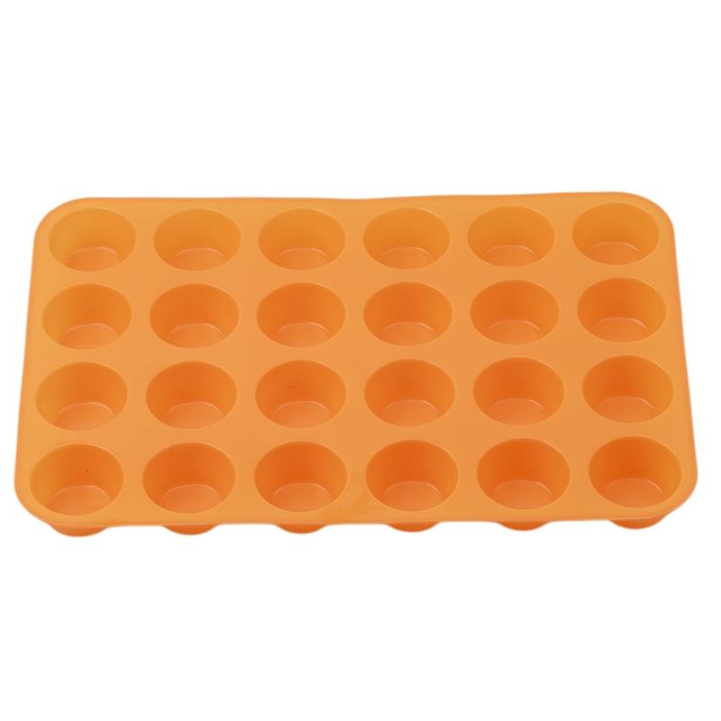 

Форми Домашня Кухня Випічка Силіконові Верхівки Мафінів кекс Домашня Гумова Міні Мафін 24 Отвори Силіконова Кругла Форма DIY Кекс Печиво Форма Інструмент для Випічки One Size помаранчевий