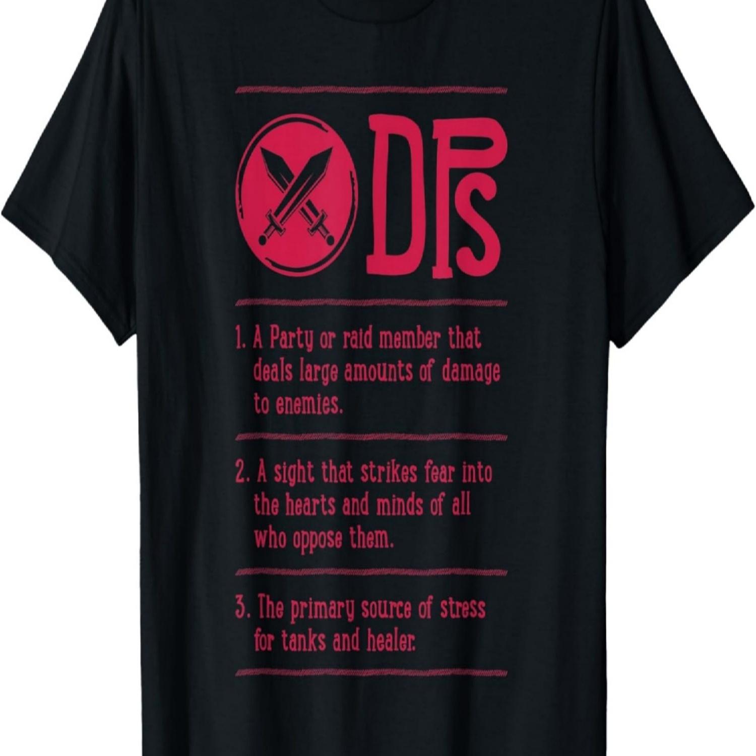 

WoW Funny DPS Role Gaming T-Shirt(3) S чёрный