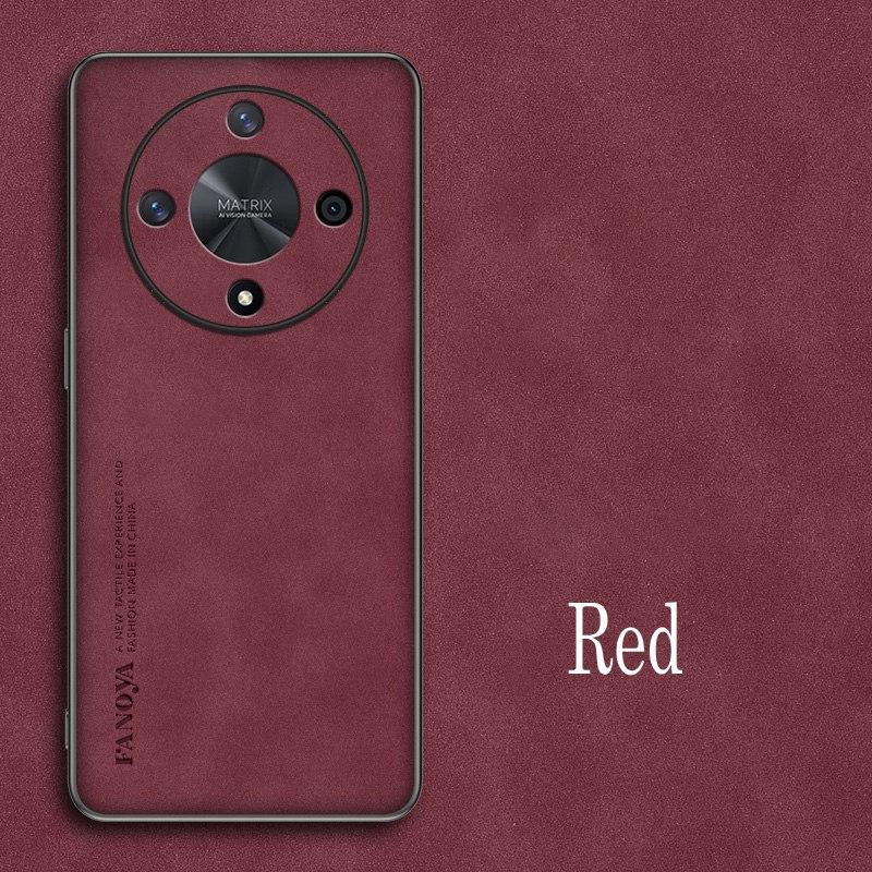 

For Honor X9B Luxury Sheepskin Leather Shockproof Silicone Case For Honor X9B Phone Case Cover Coque For Honor X9B красный