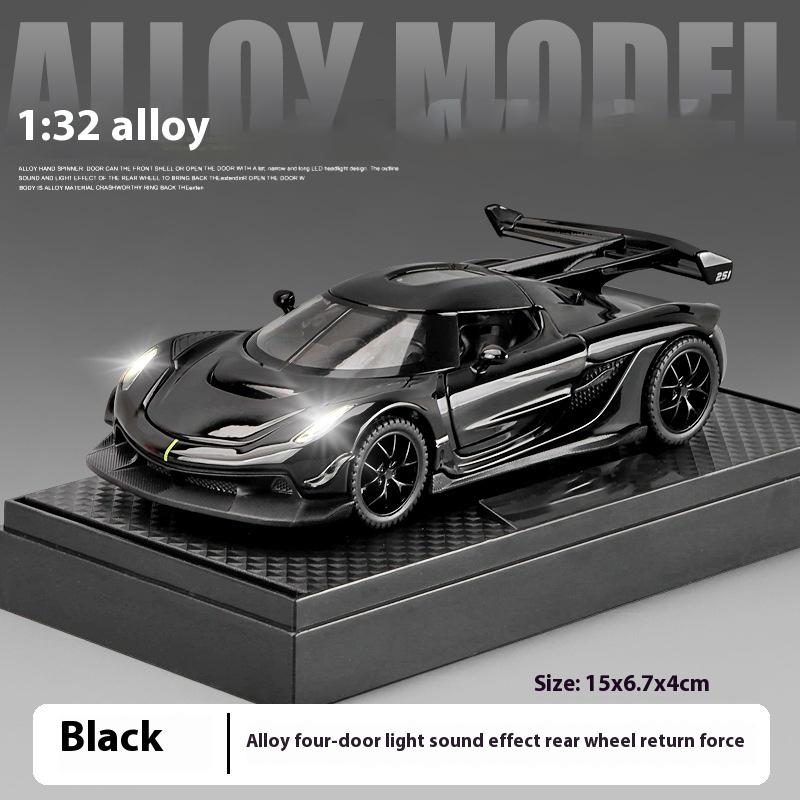 1:32 KNSG Jesko Supercar Racing Alloy Metal Diecast Model Car Sound & Light Desktop Trendy Ornament Birthday Gifts For Boyfirend