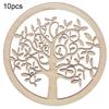 10PCS Round Tree Pattern     Wood Craft Handwork Scrapbooking Home Decoration