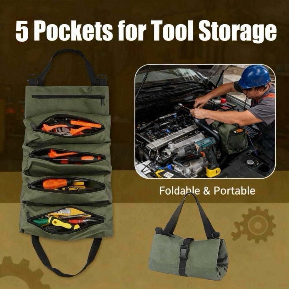 Heavy Duty Toolkit Storage Bag Waterproof Tool Organizer Tool Pouch  For Electricians Repairman