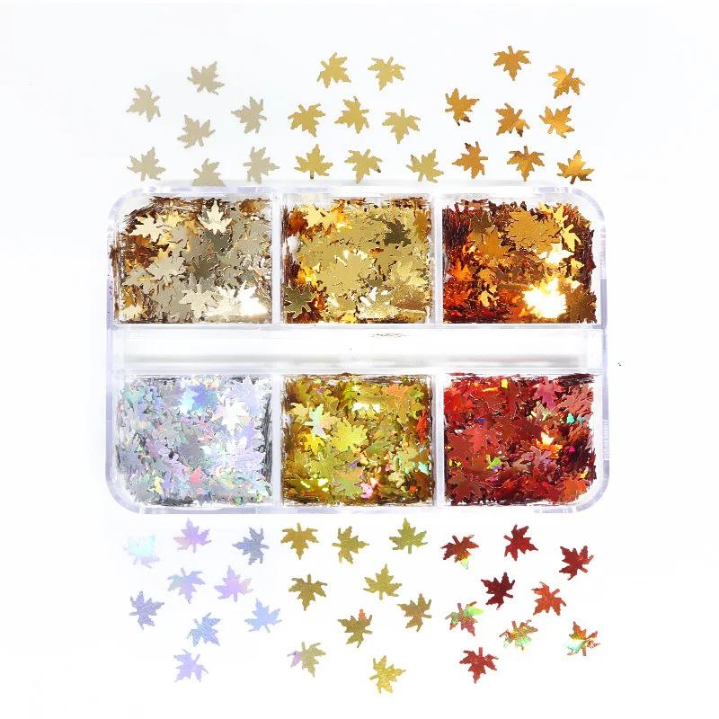 Nail Art Soft Pottery Sheet Set Nail Art Sequins Soft Pottery Sheet 12 Grid 6 Grid Set Nail Art Trinkets Mixed