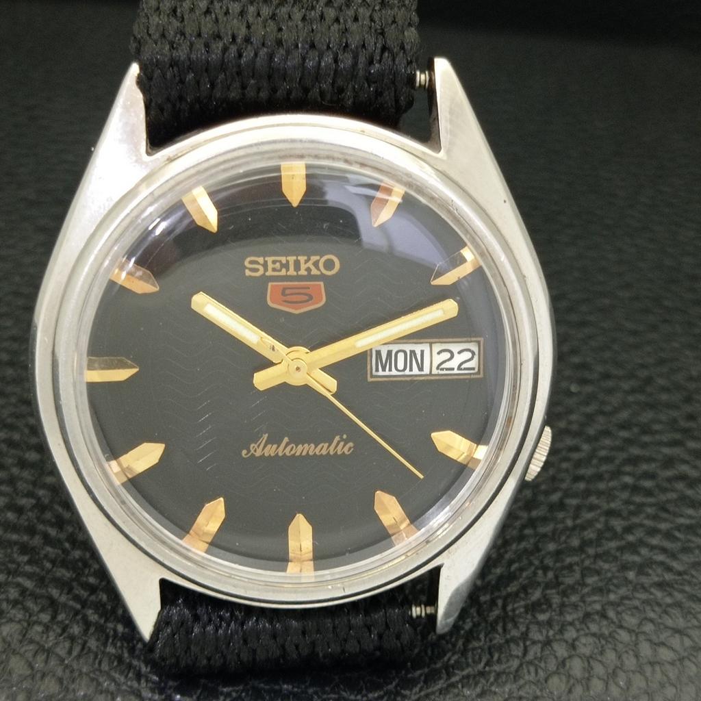 SEIKO 5 AUTOMATIC 7S26A VINTAGE JAPAN MENS BLACK COLOR DIAL WATCH a701644-5 R206c-a701644