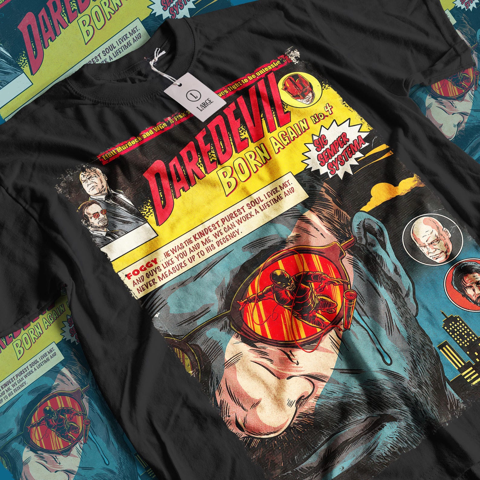 Daredevil Born Again TV Series T-Shirt: Vintage Superhero Movie Unisex Graphic Tee S
