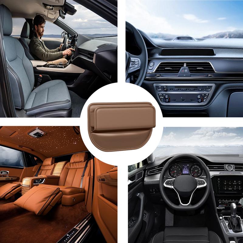 Sitzschlitz Aufbewahrungsbox Auto Sitzschlitz Füller Organizer Leder Aufbewahrungsbox für Auto Zwischen Sitz & Konsole Spaltfüller