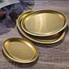 Stainless Steel Oval Vegetable Dish Food Grade Undivided Serving Plate for Curry Salad Home Use
