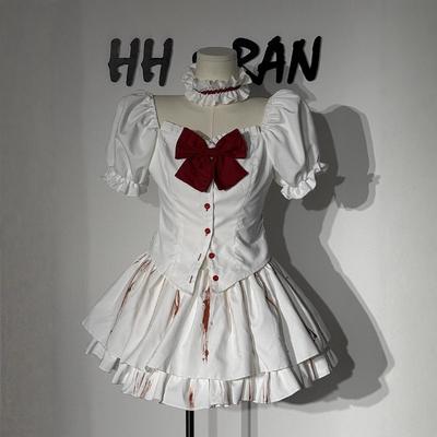 New Halloween Costume Adult Horror Bloody Doll Goth Style Zombie Suit Female Zombie Suit
