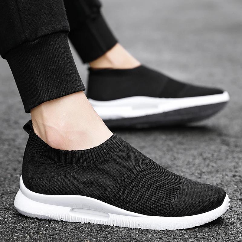 Damyuan Men Light Running Shoes Jogging Shoes Breathable Man Sneakers Slip on Loafer Shoe Men's Casual Sports Shoes Size 46 2024
