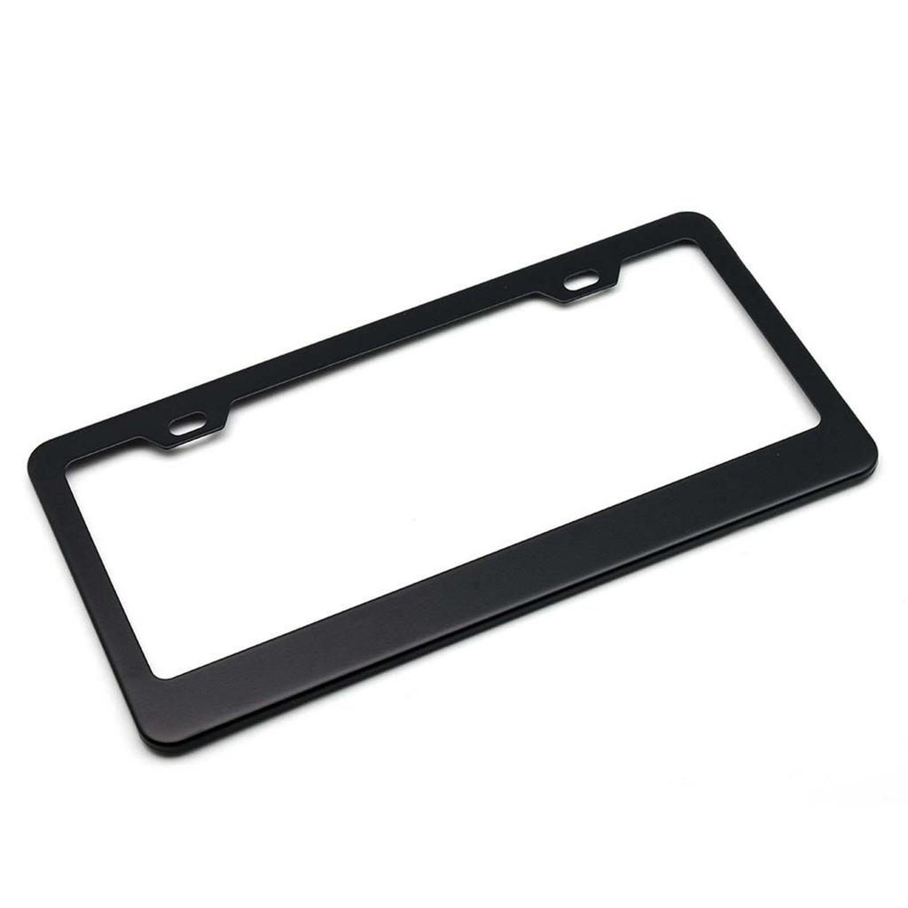 Car License Plate Frame Stainless Steel Waterproof Rust Resistant Black Universal for Most