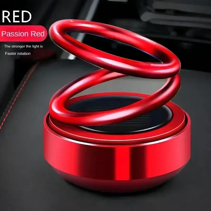Car Air Freshener Double Ring Aromatherapy Diffuser Rotating Solar Freshener Aromatherapy Fragrance