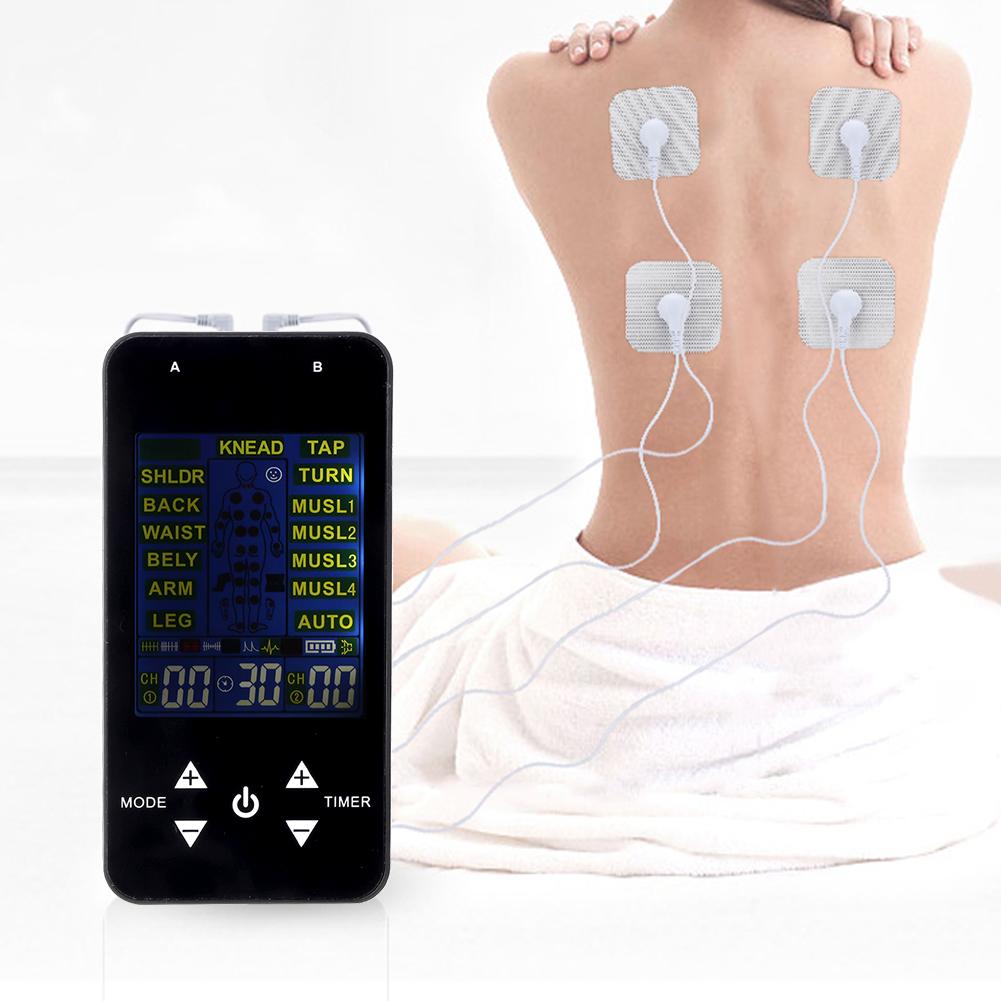 TENS EMS Electric Massager Pulse Muscle Stimulator Electrode Pads Digital Ease Pain Machine