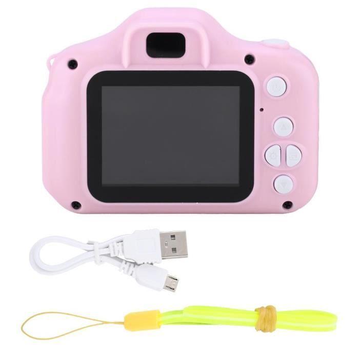 Appareil photo numérique HD 1080P pour enfants Mini Portable 2.0 pouces IPS couleur écran IPS (rose)