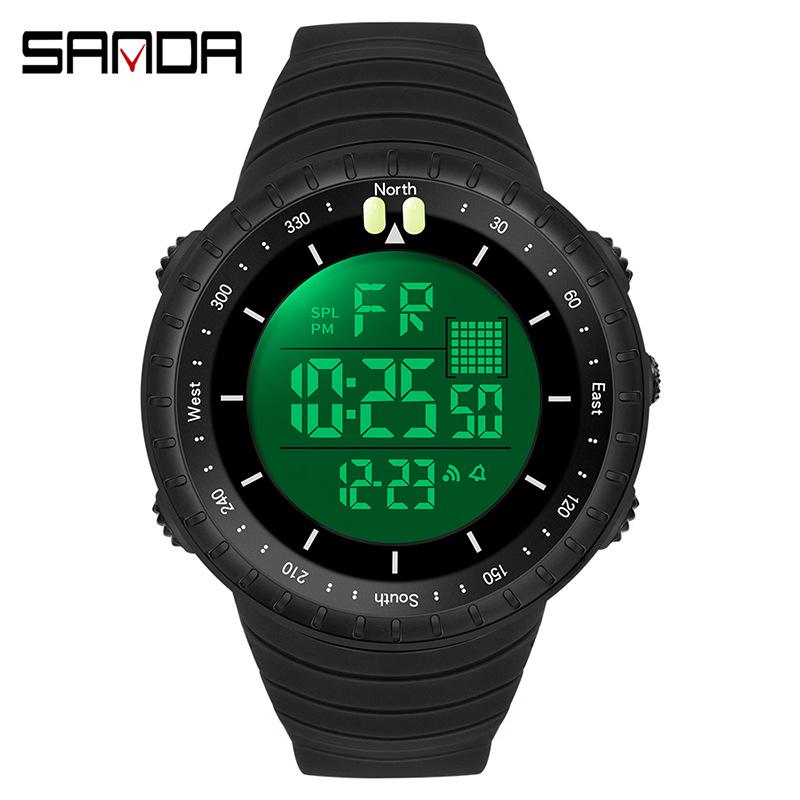 Sanda Men's Large Display Waterproof Sport Watch