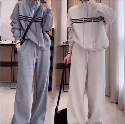Spring Autumn Plus Size Women's Hoodie Set Loose Casual Slimming Sportswear Plus Size Outfit
