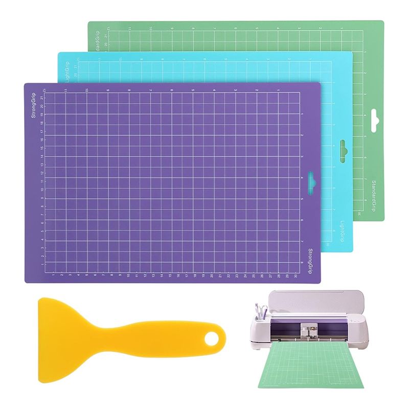 

Aug. 3PCS Cutting Mats Reusable Cut Mat For Crafts With Scraper,Variety Adhesive Cutting Mats For Cri-Cut сливовый