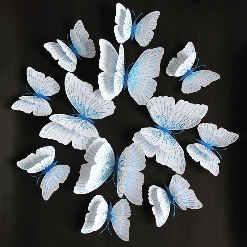 New Creative Simulation Butterfly Decor Sticker Home Living Room Bedroom Background Wall Stereo Butterfly Decor Wall Sticker