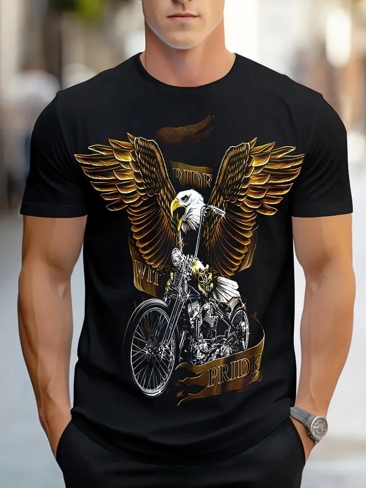 Sommer Tägliches Lässiges Herren Kurzarm Oberteil Neues Outdoor Sport Herren Locker T-Shirt Urban Street 3D Löwen Druck Herren T-Shirt