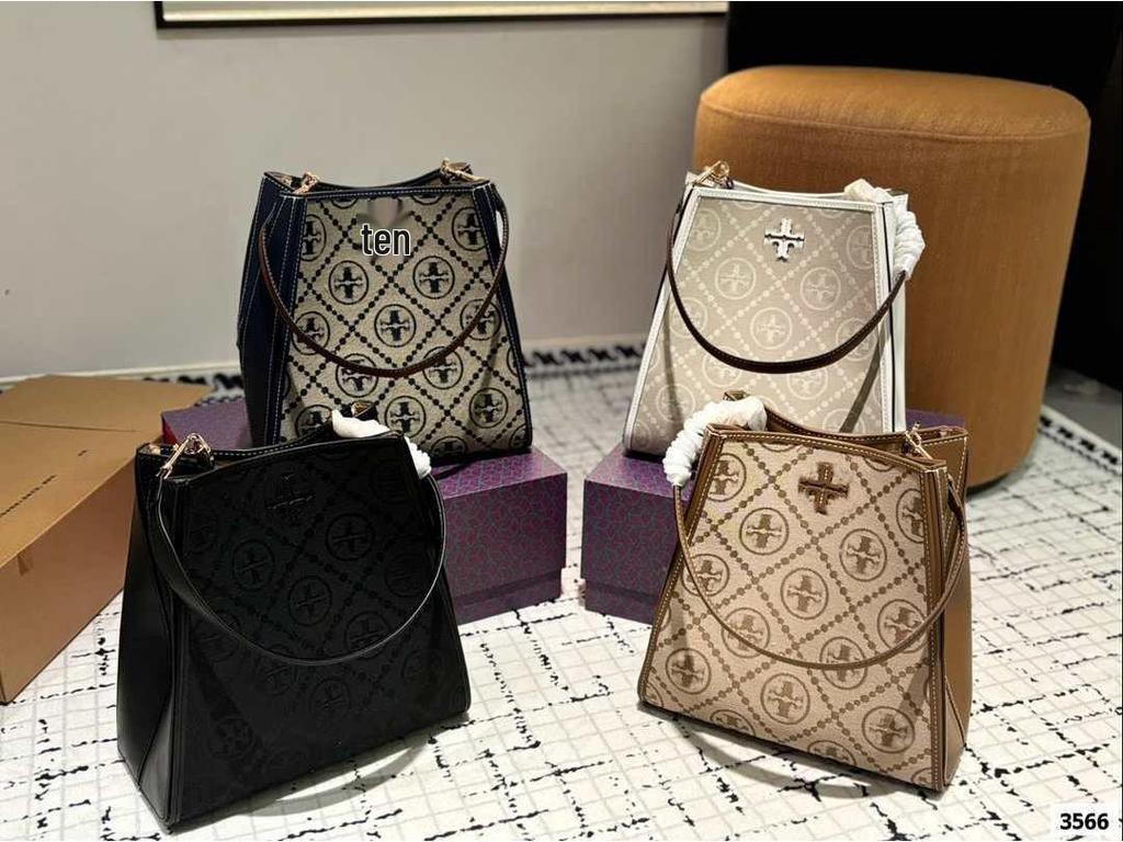 TB Damska Skórzana Konwertowalna Torba typu kubełek na ramię Crossbody