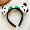 Cute Panda Headbands For Girls kawaii Spa Hairbands Women Makeup head band Wash face Hair bands green Hair Hoop Headwear