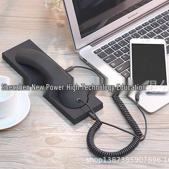 Retro Creative Mobile Phone & Computer Voice Headset Microphone in Landline Style