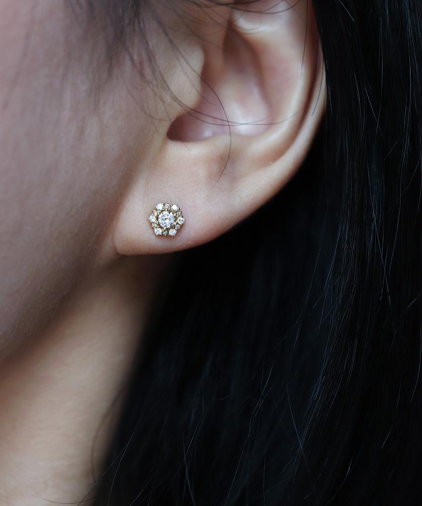 Anz Chemistry 1-Carat Dandelion Lab Diamond Earrings
