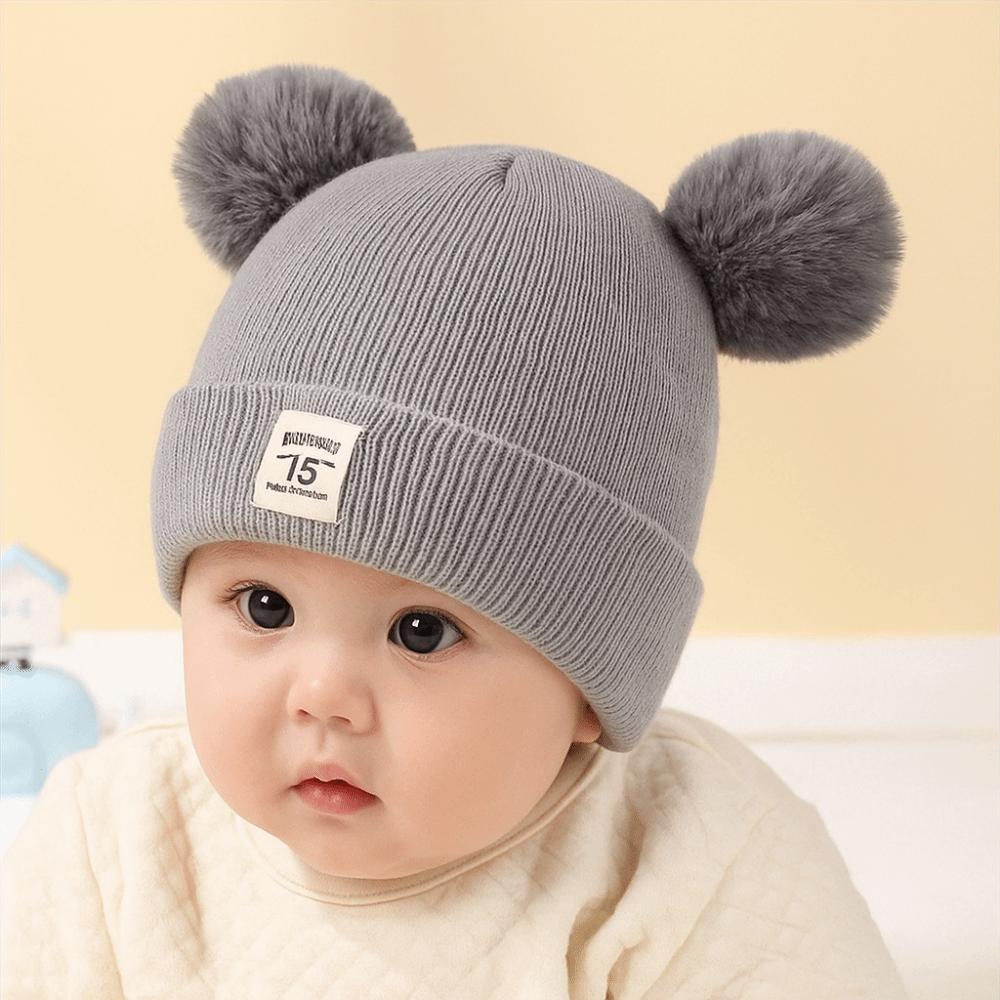 Thickned Pullover Hat Warm Knitted Hat Fashion Beanies Bonnet  Baby