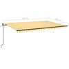 Automatic Awning with LED Lights & Wind Sensor 500x300 cm Yellow White