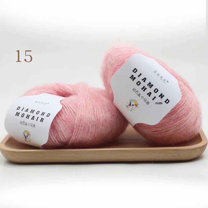 Diamond Pony Mohair Long Pile Fine Yarn for Hand Knitting & Crochet - Perfect for Shawls, Coats, Hats, and Scarves.