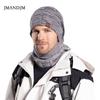Couple knitted wool hat scarf two-piece set winter warm scarf wool hat set