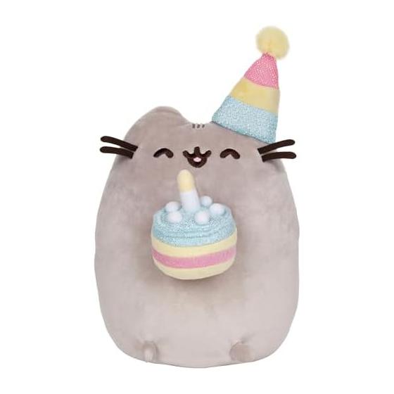 GUND Pusheen Birthday Cake Stuffed Animal Cat 9.5 inch